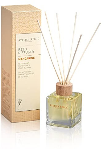 Atelier Rebul Mandarin DUFTSTÄBCHEN (120ml) - Fruchtig & Moschus Duft - Hochwertige Duftstäbchen, mit erfrischendem Mandarin Duft, belebt Ihr Zuhause mit Einer süßen und belebenden Atmosphäre