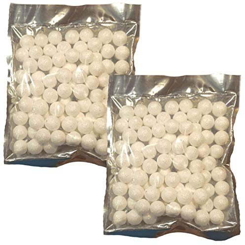 Sternfabrik 15g Styropor Schneekugeln ca. 15mm zum Dekorieren & Basteln mit Glitzer bestäubt Kunstschnee