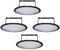 Sararoom 4 Pack 300W UFO LED Hallenleuchte 24000LM LED Industrielampe Kaltweiß 6500K LED Hallenstrahler mit Abstrahlwinkel 120° Industrial Kronleuchter Werkstattlampe für Fabriken Keller Garage Hof