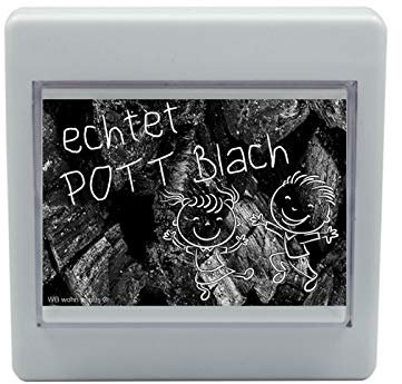 WB wohn trends LED-Nachtlicht Schalter mit Motiv, echtes Pott Blach, 8,5x8,5x3cm, Ruhrpott Schlummer-Licht Nacht-Leuchte Batterie betrieben