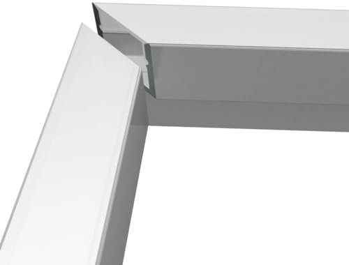90° Eckverbinder MOLA-UP (MO109) Aluminium LED eloxiert | Lange Seite 18.8cm x Kurze Seite 17.5cm x Innenbreite 10.5mm | Eckwinkel | auf Gehrung geschnitten | Aluprofil für Strips bis 10mm Breite