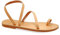 36 Beige Emmanuela Zehenring Sandalen aus Leder, hochwertige handgefertigte Slingback Sommerschuhe, Riemchen sandalen mit Knöchelmanschette, flache griechische Sandalen