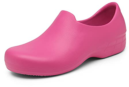Chef Kitchen Women Shoes Garden Shoes Women Slip-Resistant Ventilated Work Clogs Pink Size 7
