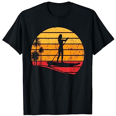 Sunset Stand Up Paddle Board - Wassersport Sunset SUP Girl T-Shirt