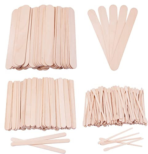 BQTQ 260 Pièces Spatule Bois Epilation Bâtons Applicateurs à Cire Spatule Cire Epilation Spatule pour Épilation Sourcils Lèvres Corps, 3 Tailles