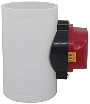 Valvula compuerta ventilacion regulable pvc compuerta aire acondicionado motorizada de aspiracion regulacion caudal AC220 DC12 DC24v (DC12v - 110mm Diámetro Interno)
