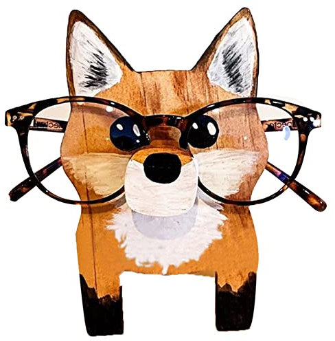 Brillenhalter mit Tiermotiv, handgefertigt,Holzschnitzerei,Brillenhalter, Ständer,Haustier-Brillenhalter,Sonnenbrillenhalter, Präsentationsständer für Zuhause,Büro,Schreibtischdekoration