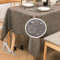 Iycnkok Rechteckige Tischdecke Leinenoptik Lotuseffekt Wasserdicht Tischtuch Abwaschbar Pflegeleicht, 130x160 cm Graubraun