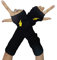 Skateboard Frog Frauen Handschuhe Goth Arm Ärmel Cool Black Moon Cross Printed Hip Hop Armstulpen (Gold Lightning)