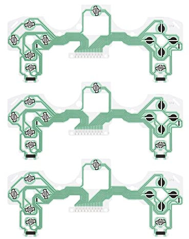 The Lord of the Tools 3pcs Film Conducteur Remplacement de Poignée Clavier Tampons de Réparation Membrane de Contrôleur Flexible Film Conducteur Compatible avec PS4 JD-M-001 JD-M-010 JD-M-011