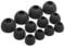 Okuli 12 x Gommini Auricolari in Silicone Ricambio per Sennheiser Momentum 1, 2, 3 Auricolari Cuffie in Nero