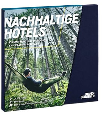 JOCHEN SCHWEIZER Geschenkbox nachhaltige Hotels, 150 Hotels in 10 Ländern, Hotel-Gutschein für 2 Personen