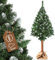KADAX künstlicher Weihnachtsbaum 220 cm, Kiefer Tannenbaum mit Naturstamm und schneebedeckten Spitzen, Christbaum aus PVC mit stabilem Ständer, Weihnachtsdeko (Anni 220cm)