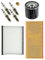 ATEC Germany Set di filtri con 1x filtro aria, 1x filtro abitacolo, 1x tappo di scarico olio, 4x candela YR7DC+ Compatibile con FIAT PUNTO (188_), PUNTO Hatchback (188_), LANCIA YPSILON (843_)