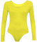Crazy Fashion Women's Long Sleeve Round Neck Plain Casual Stretch Comfy Bodysuit Ladies Top T-Shirt UK 8-14 (Yellow, 10)