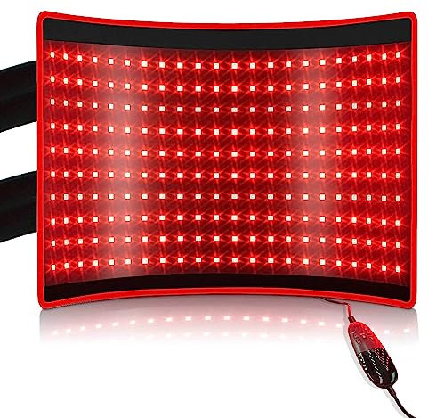 Bestqool Rotlicht-Therapiematte – Nahinfrarotlicht 660nm & 850nm, Triple-Chip, 10Hz & 40Hz Pulsmodi, 5 Intensitäten, 54,9 x 35,6 cm große Pads, Klinische Qualität, 43W