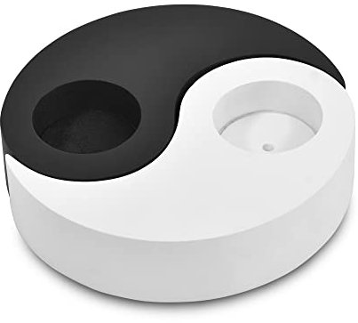 Yin Yang Teelichthalter aus Mangobaumholz, 2 Stück
