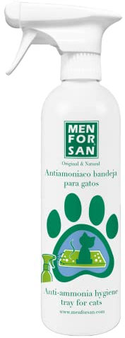 MENFORSAN Antiamoniaco Bandejas de Gatos | Elimina el Olor de la Orina | Más Tiempo de Vida del Arenero | Producto Inocuo y Natural | No es Tóxico | 500ml