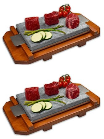 Piedra para asar carne 20x30 Promo 2 Modelo CT Roble