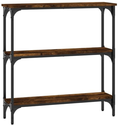 vidaXL Konsolentisch Räuchereiche 75x22,5x75 cm Holzwerkstoff, (834032)
