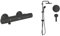 GROHE Vitalio Start System 250 Flex - Duschsystem & Precision Start - Thermostat-Brausebatterie (wassersparend, Sicherheitssperre bei 38°C, mit Rückflussverhinderer), matt schwarz, 345942430