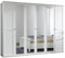 Lomadox Kleiderschrank Drehtürenschrank 270cm, 6-türig, weiß mit 4 Spiegeltüren, CROPANI-43