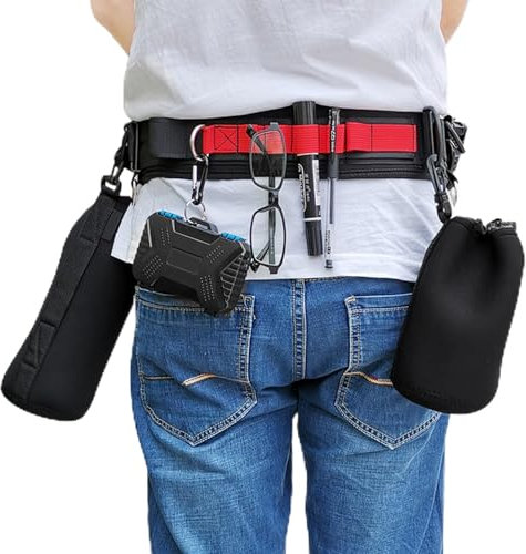 Adjustable Photography Utility Belt Multifunctional Wrist Waistband Belt With D-Rings Camera Belt for Hanging Photography Accessories Tripod Flashlight Water Bottle