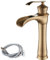 Maynosi Waterfall Bathroom Basin Mixer Tap, High Rise Mixer Taps for Counter-top Basin, Tall Retro Sink Faucet with Wide Spout, Single Lever Durable Brass tap with Flexible Hoses (Antique Brass)