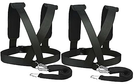 KITANDOVE 2st Running Booster Übungsgurte Trainingsgewichtswesten Gürtel Ziehen Trainings-Tanktops Fitness-trainingsband Schulterriemen Fitness-widerstandstrainingsgurt Stärke Schleife Black