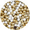 EinsSein 1kg dragees mariage boules de chocolat Mix 1 cm petit blanc-or brillant | Dragées baptême fille garcon communion aux amandes | feter et recevoir fêter de fete couleur pas cher aux bombe tag