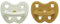 HEVEA Naturkautschuk Schnuller RUND Form, 3-36 Monate - Hygienisches Einteiliges Design für Neugeborene bis Kleinkinder, BPA-frei, Weich & Langlebig - Zweierpack (Arctic Amber)
