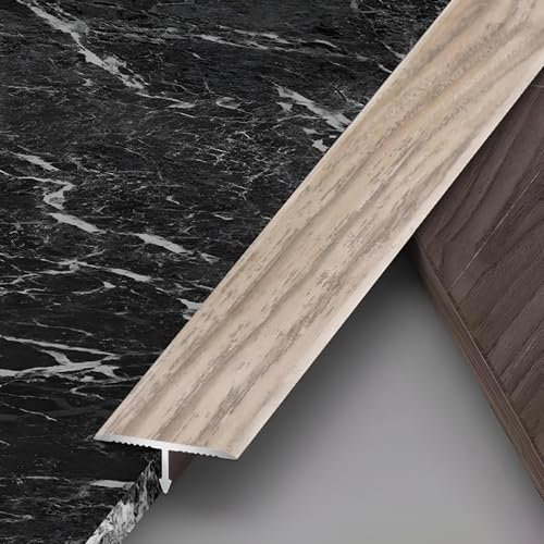 Raouoae Lot De 3 Profilés De Transition En T De 90cm Pour Seuil De Porte - Idéal Pour Une Transition Fluide Entre Sol Stratifié, Bois Et Carrelage - Compatible Avec Tous Les Types De Sols, Facile À In