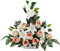 DRW Centro Flores Artificiales para Cementerio Rosa y Blanco 55X50X14
