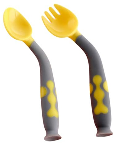 BESTonZON 1satz Flexiblen Gabeln Und Löffeln Für Sicheres Essen - Für Kleinkinder Leicht Zu Ergonomisches Design Für Gesunde Essgewohnheit Für Füttern Zu Hause Oder Unterwegs