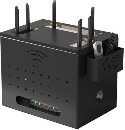 Armadietto per Router, Porta Modem da Parete, Copertura per Router Scaffale per router a Libera Installazione Router Porta wi-fi da Parete per Decorazione da Pareteper Ciabatta Organizzatore