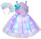 Spooktacular Creations Costume d'Halloween pour fille - Robe tutu lumineuse avec bandeau - Violet clair