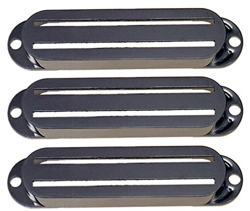 Dual Hot Rail Humbucker Tonabnehmerabdeckungen aus Kunststoff für E-Gitarre, Schwarz