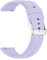 Foyscr Silicone Strap, Quick Buckle Waterproof Soft,Stainless Steel Buckle, Unisex Smartwatch Band, Sport Watch Strap (Light Purple-18mm)