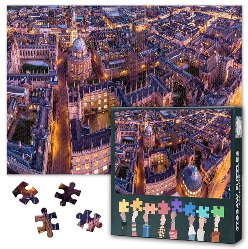 Puzzles for Adults 1000 Pieces, Oxford United Kingdom Jigsaw Puzzles, Adult Puzzle for Adults, Educational Fun Games or Toys for Elders Friends 20X27 INCH