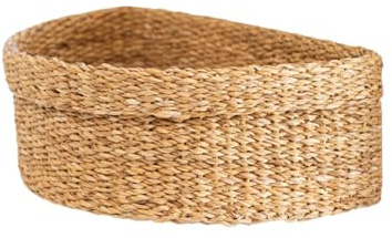 Arthur Cameron – Gomati Decorative Handwoven Semi-Circular Seagrass Storage Baskets – Minimalistic Artisanal Storage Solution for Kitchen, Bathroom, Bedroom, or Living Room (Medium)