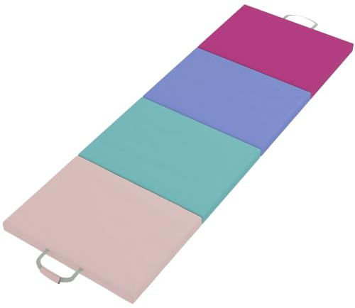 SPORTNOW Tappetino da ginnastica pieghevole 5 cm con borsa Multicolore