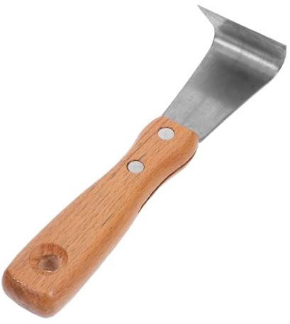 Milisten Baumrindenentferner Edelstahl mit Holzgriff Ergonomischer Rindenschäler Handwerkzeug für Garten Vielseitiger Bark Spud zum Entrinden von Obst Zierbäumen Langlebiges