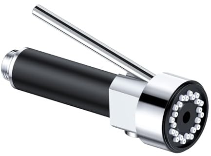 KULACO Profi Gastro Handbrause, Geschirrbrause Messing Ersatzkopf, Küchenspüle Ersatzbrause 1/2 Standard-AG Gastrobrause, Küchenbrause Spülbrause für Küche/Restaurant (Schwarz)