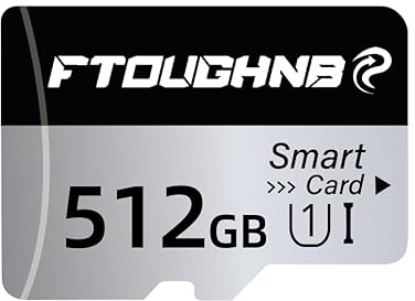 Scheda SD 512GB PRO PLUS Grande Capacità Alta Velocità Scheda di Memoria Immagine Micro SD Card Mini Portatile Memory Card per Smartphone, Drone, Fotocamera, Dash Cam,TF Card