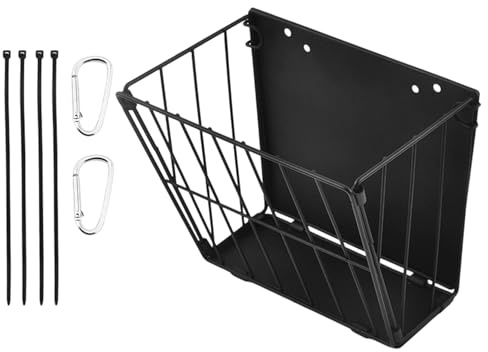 Kaninchen-Heuhalter – Klappbarer Snack-Automat mit Haken | Metallrahmen Heuraufe für Kaninchen, Meerschweinchen und Hamster | Wandmontage und faltbar für Kleintiere
