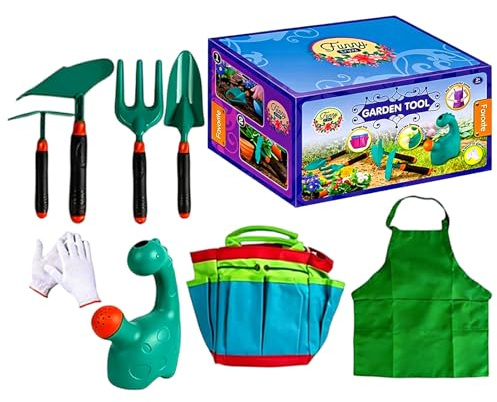 Gartengeräte Kinder – Buntes Gartengeräte-Set, Kleine Baggerrechen Ausrüstung, Pädagogisches Outdoor-Spielzubehör, Design Mit Easy Grip | Kinder Garten Garten Balkon Züchter