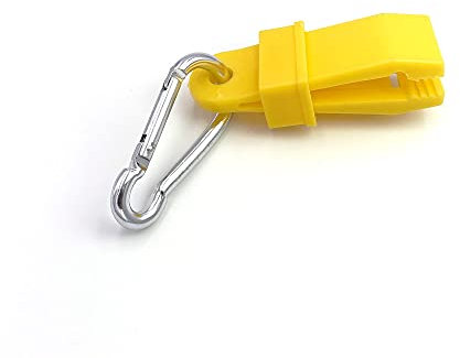 LIFE IS SIMPLE Tarp Clip mit Kararabinerhaken gelb (Verschluss)