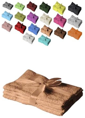 EXKLUSIV HEIMTEXTIL Gästehandtuch 4er Set 30 x 50 cm Sand