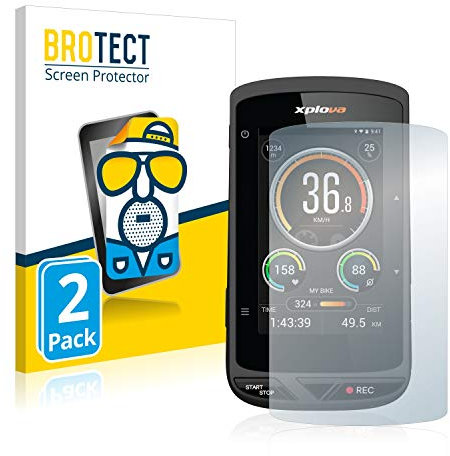 BROTECT Entspiegelungs-Schutzfolie für Xplova X5 (2 Stück) Matte Displayschutz-Folie, Anti-Reflex, Anti-Fingerprint