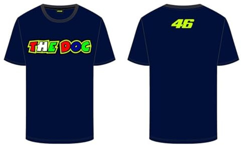 Valentino Rossi Unisex Vr46 Fan T-Shirt, blau, XL